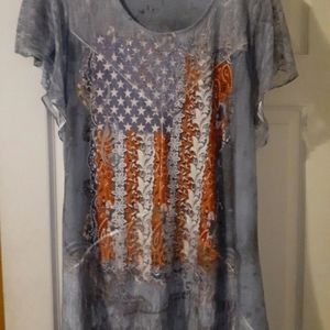 NWOT LADIES SZ XL ONE WORLD TOP